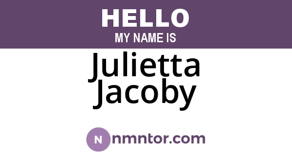 Julietta Jacoby