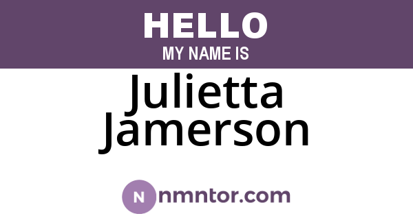 Julietta Jamerson