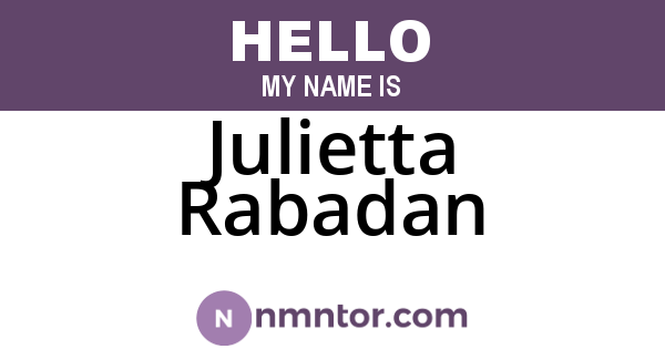 Julietta Rabadan