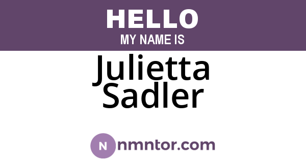 Julietta Sadler