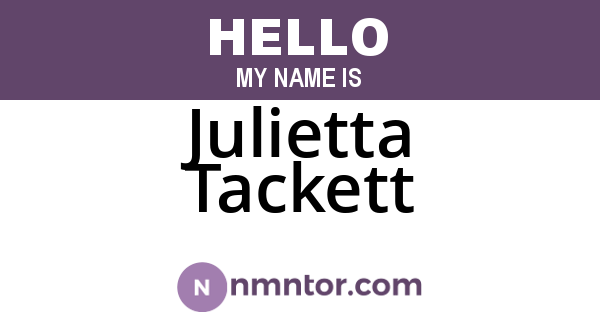 Julietta Tackett