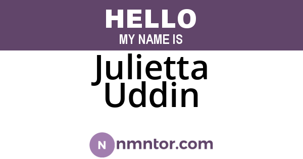Julietta Uddin
