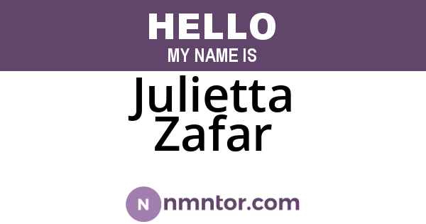 Julietta Zafar