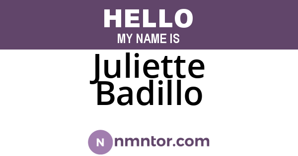 Juliette Badillo