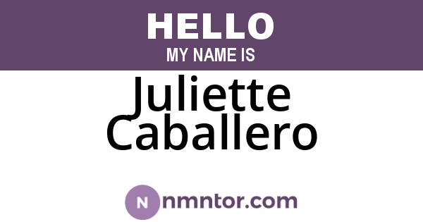 Juliette Caballero