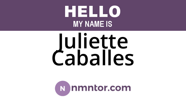 Juliette Caballes