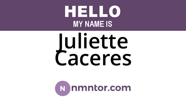 Juliette Caceres