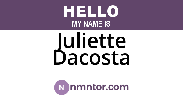 Juliette Dacosta