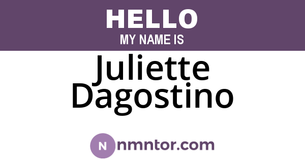 Juliette Dagostino