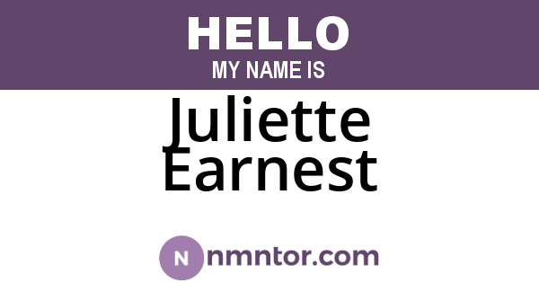 Juliette Earnest