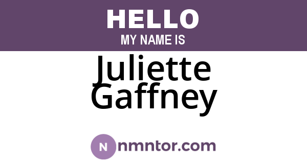 Juliette Gaffney