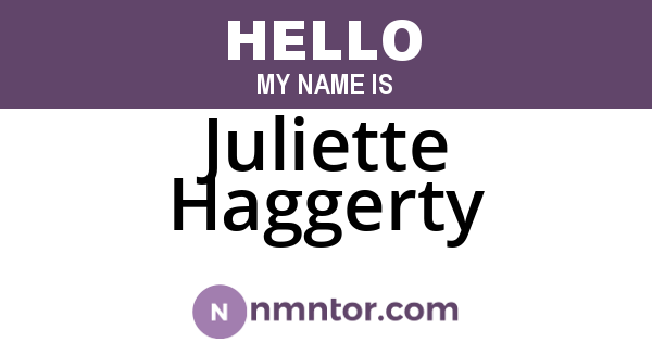 Juliette Haggerty