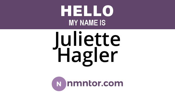 Juliette Hagler