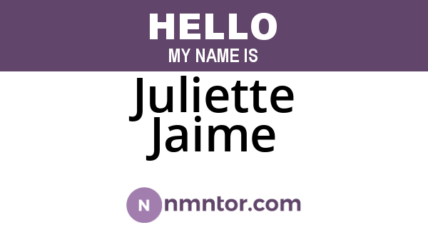 Juliette Jaime