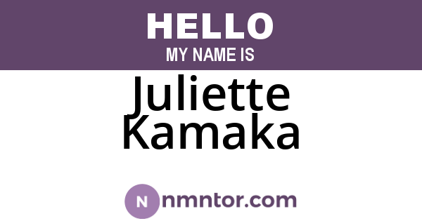 Juliette Kamaka
