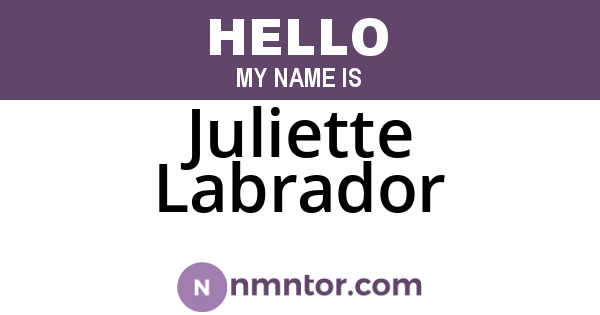 Juliette Labrador