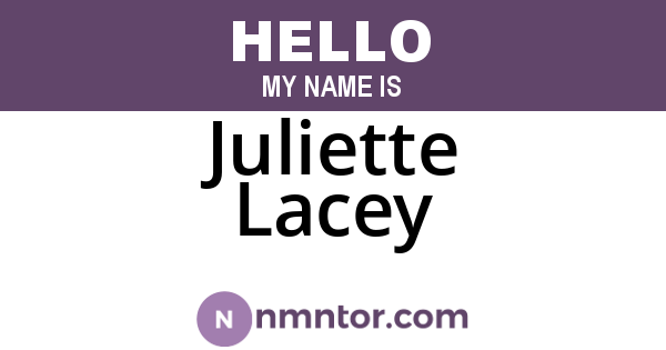 Juliette Lacey