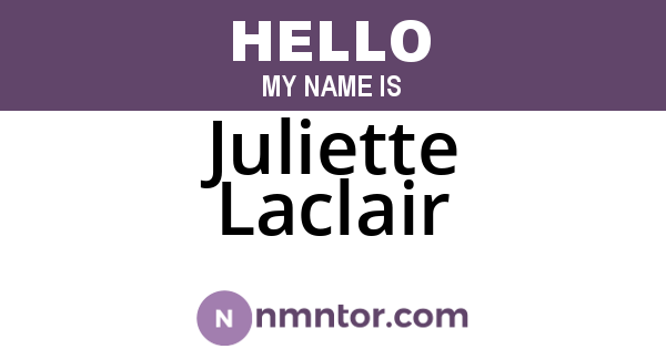 Juliette Laclair
