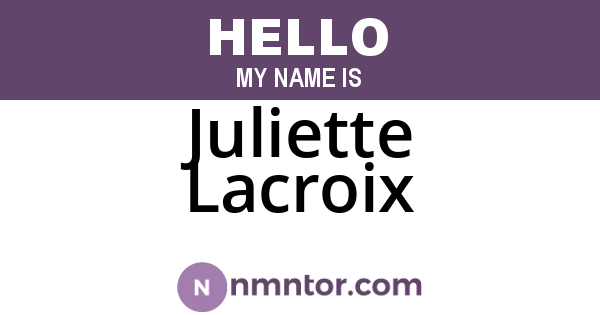 Juliette Lacroix