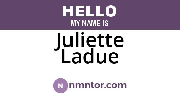 Juliette Ladue