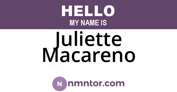 Juliette Macareno