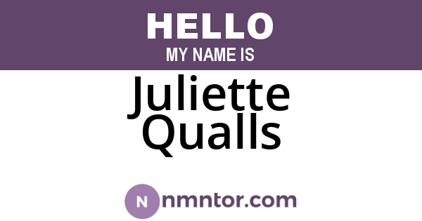 Juliette Qualls