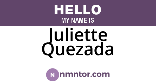 Juliette Quezada