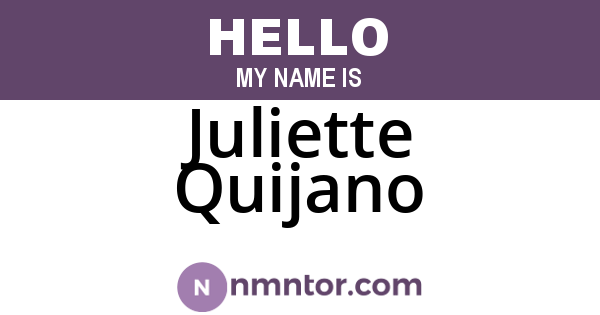 Juliette Quijano