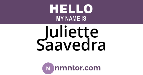 Juliette Saavedra