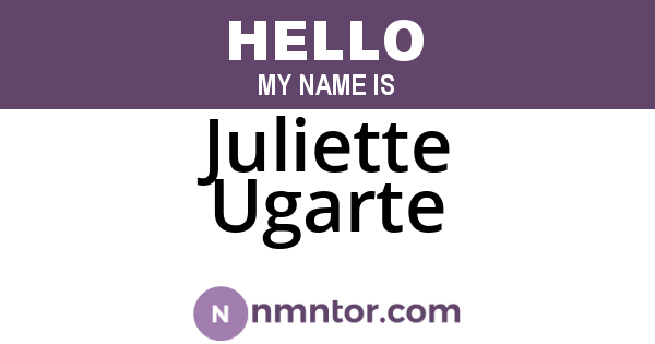 Juliette Ugarte