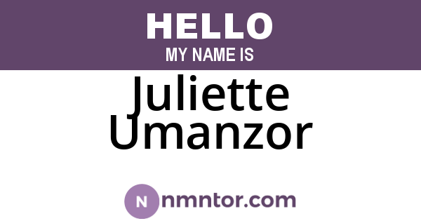 Juliette Umanzor