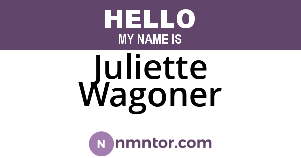 Juliette Wagoner