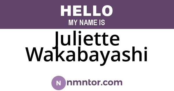 Juliette Wakabayashi