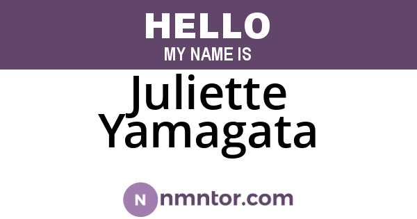 Juliette Yamagata