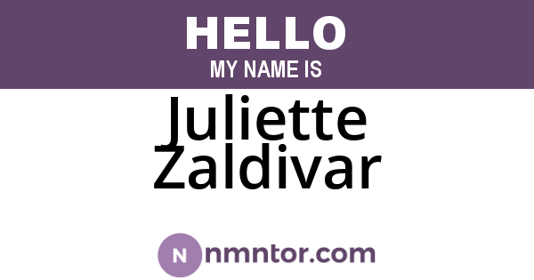 Juliette Zaldivar