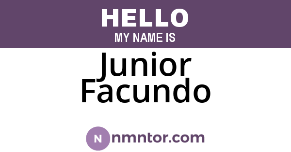 Junior Facundo