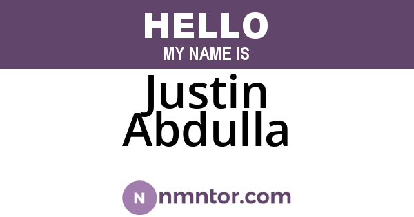 Justin Abdulla