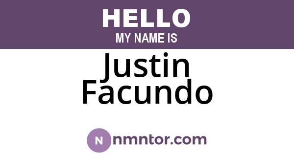Justin Facundo
