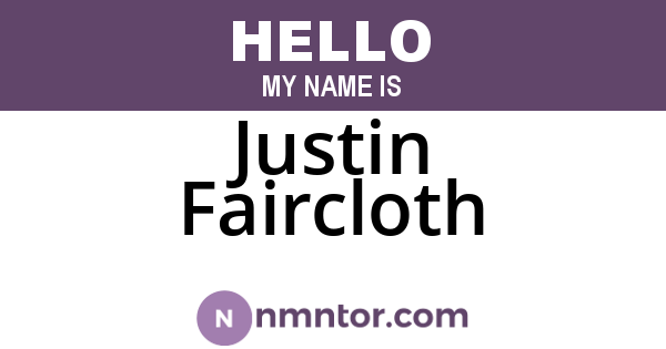 Justin Faircloth