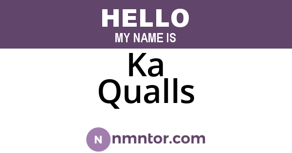 Ka Qualls