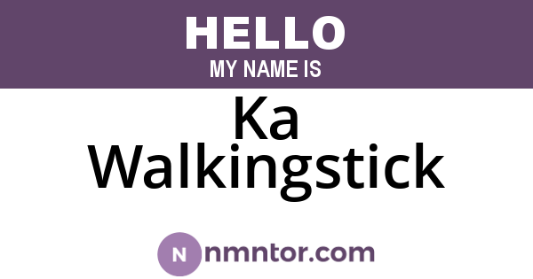 Ka Walkingstick