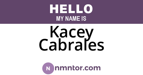 Kacey Cabrales