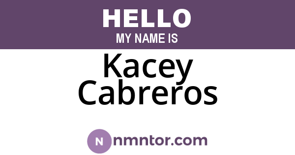 Kacey Cabreros