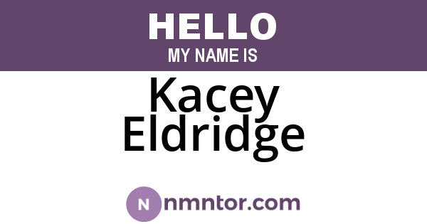 Kacey Eldridge