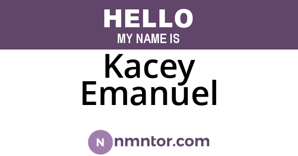 Kacey Emanuel