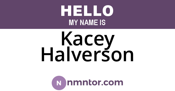 Kacey Halverson