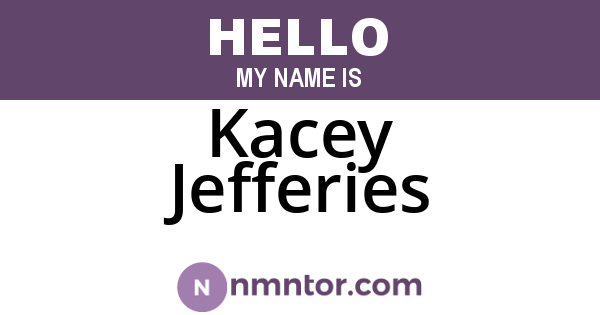 Kacey Jefferies