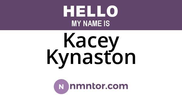 Kacey Kynaston