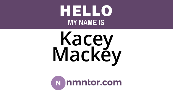 Kacey Mackey