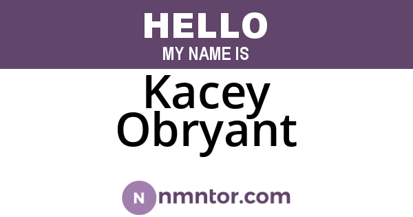 Kacey Obryant